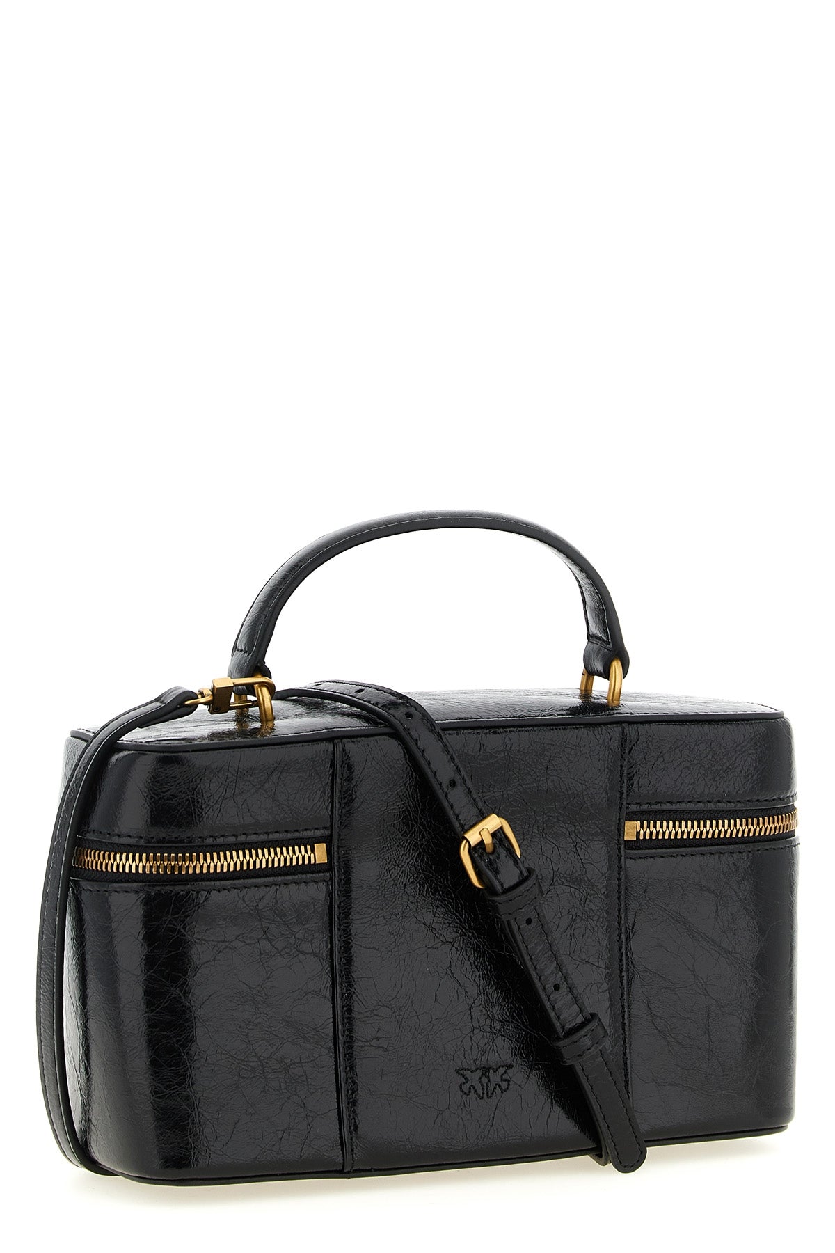 the pinko handbag stands out for a structured vanity case silhouette