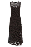 long bufera dress in crochet viscose