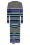 long bruma dress in ribbed viscose knit