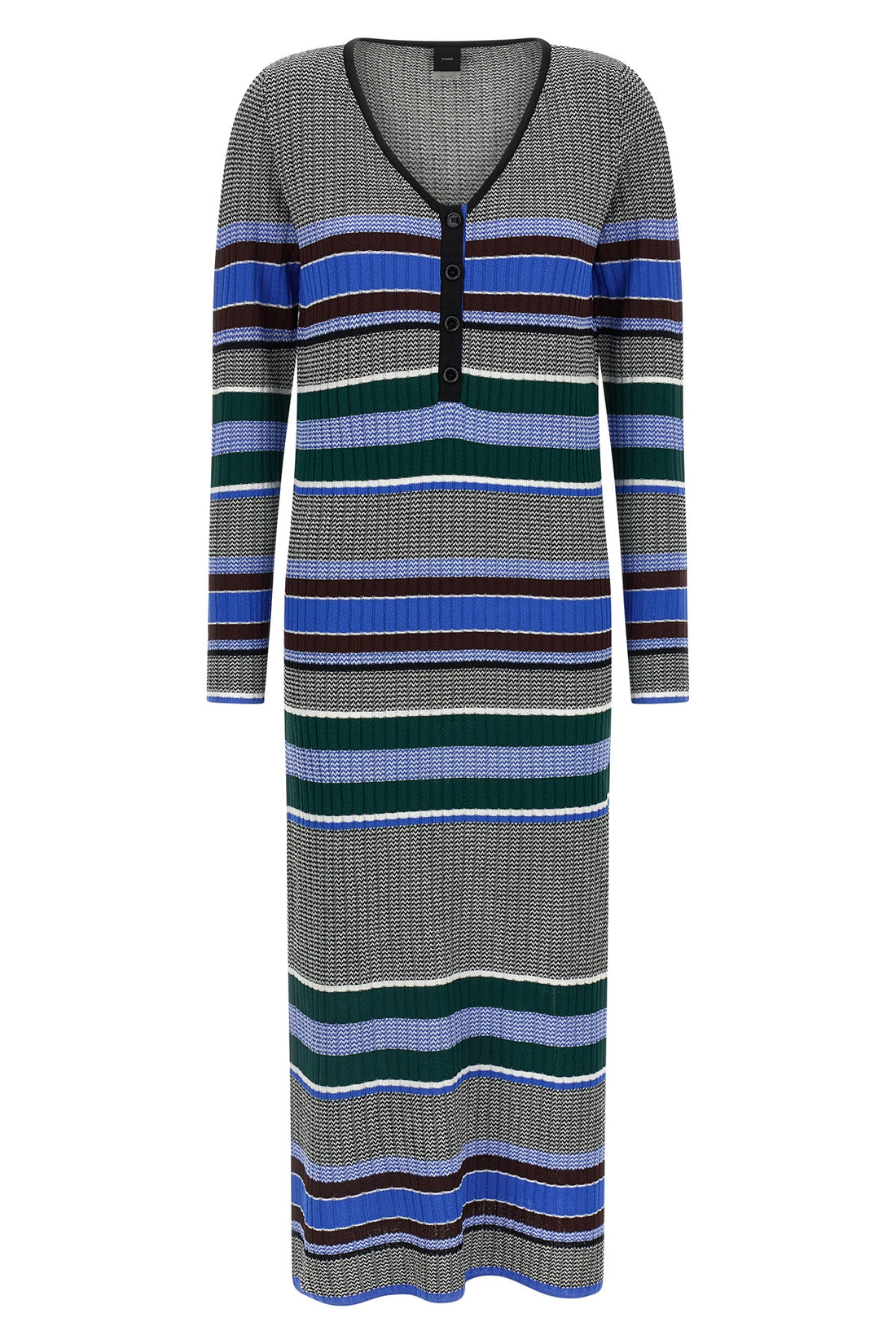 PINKO M long bruma dress in ribbed viscose knit