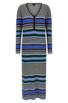 long bruma dress in ribbed viscose knit