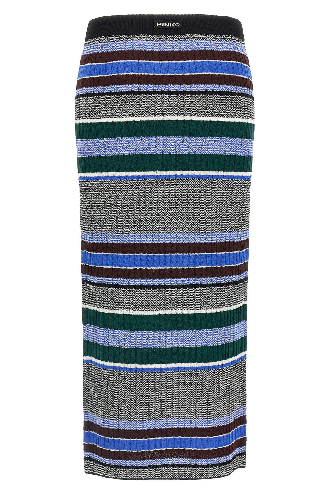 PINKO XS terra midi skirt in ribbed stretch viscose knit