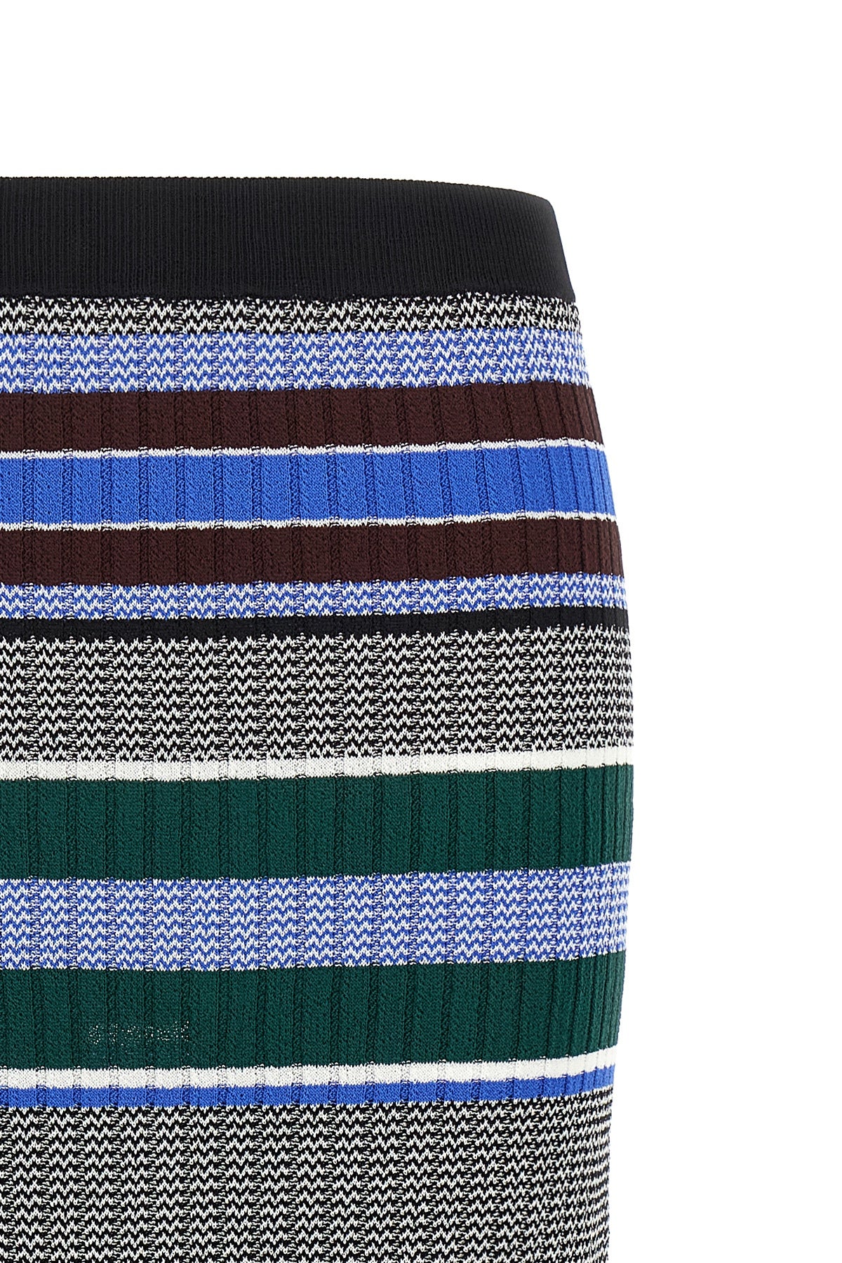 terra midi skirt in ribbed stretch viscose knit