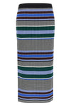 terra midi skirt in ribbed stretch viscose knit
