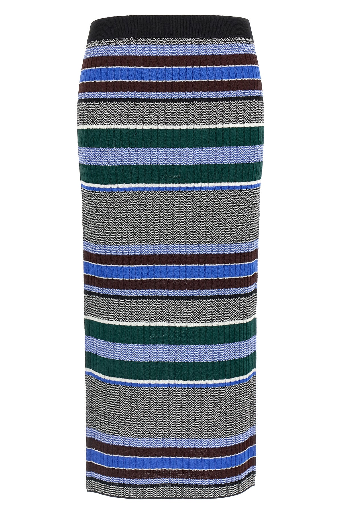 terra midi skirt in ribbed stretch viscose knit