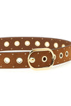 suede effect crust leather belt