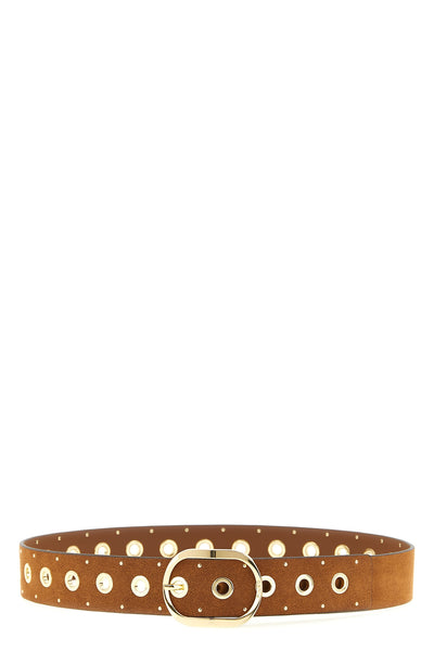 suede effect crust leather belt