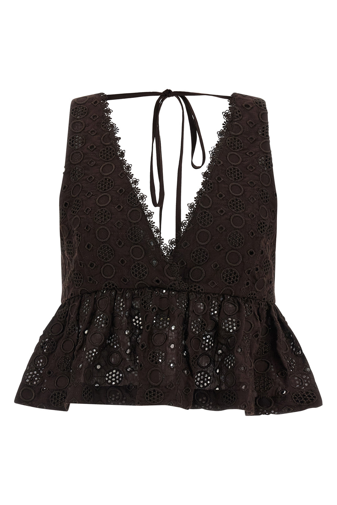 PINKO 38 kiersten cropped top in sangallo