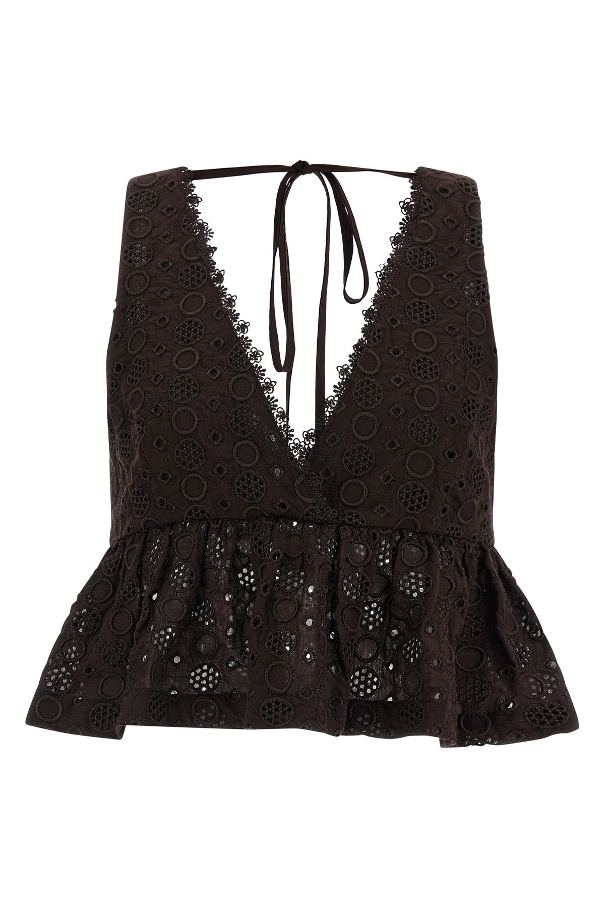 kiersten cropped top in sangallo
