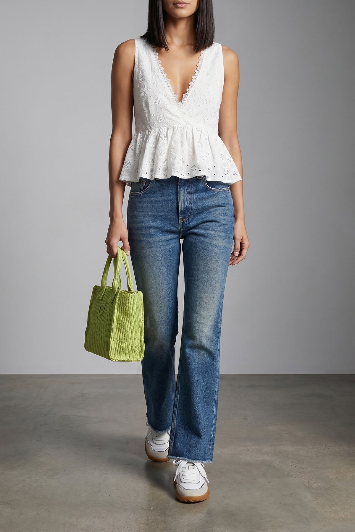 kiersten cropped top in sangallo
