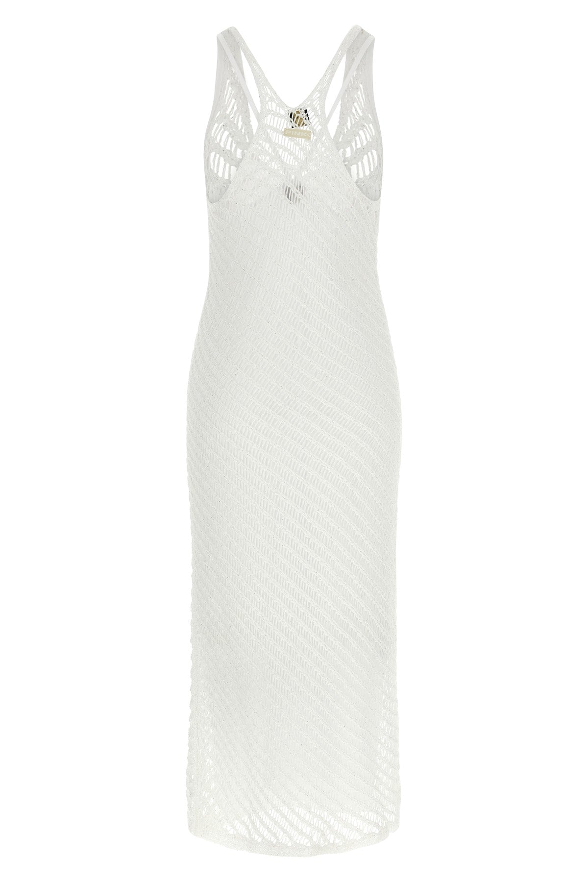 long miraggio mesh viscose blend dress
