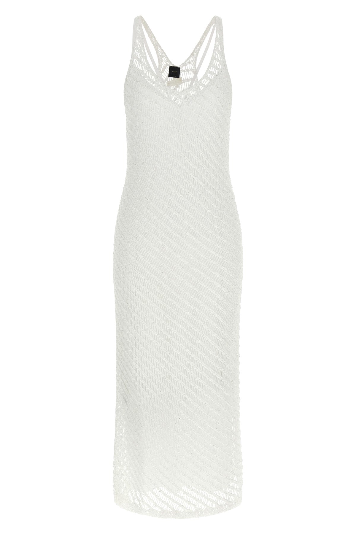 long miraggio mesh viscose blend dress