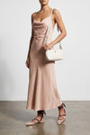 farro long satin dress