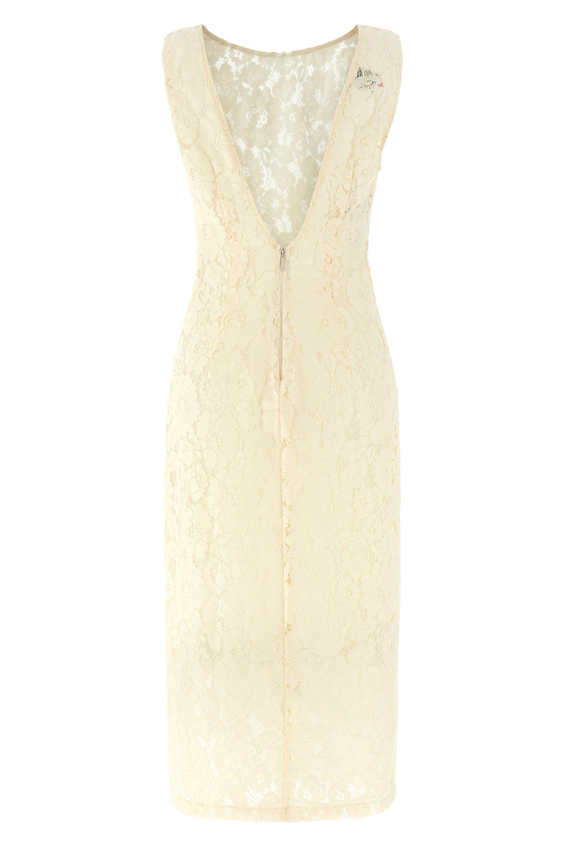 PINKO 42 drupa lace midi dress doubled