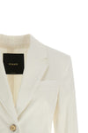effie single-breasted stretch linen blazer
