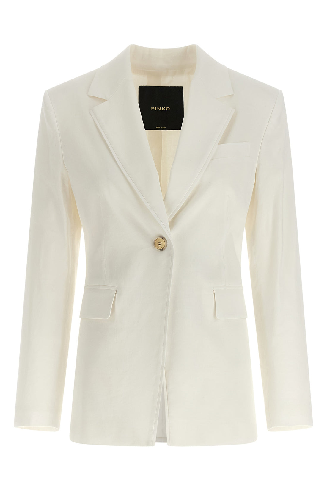 PINKO 42 effie single-breasted stretch linen blazer