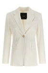 effie single-breasted stretch linen blazer