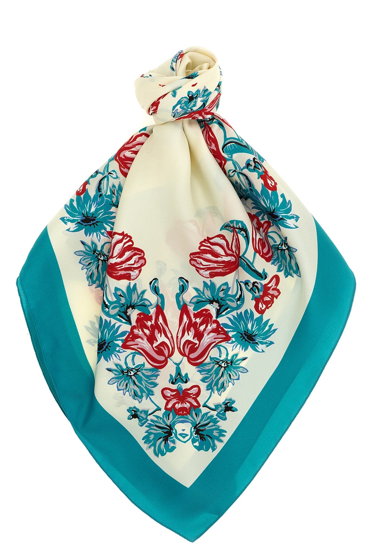 limbo scarf in viscose twill and silk
