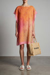 beach large shopping bag in woven raffia-effect fabric