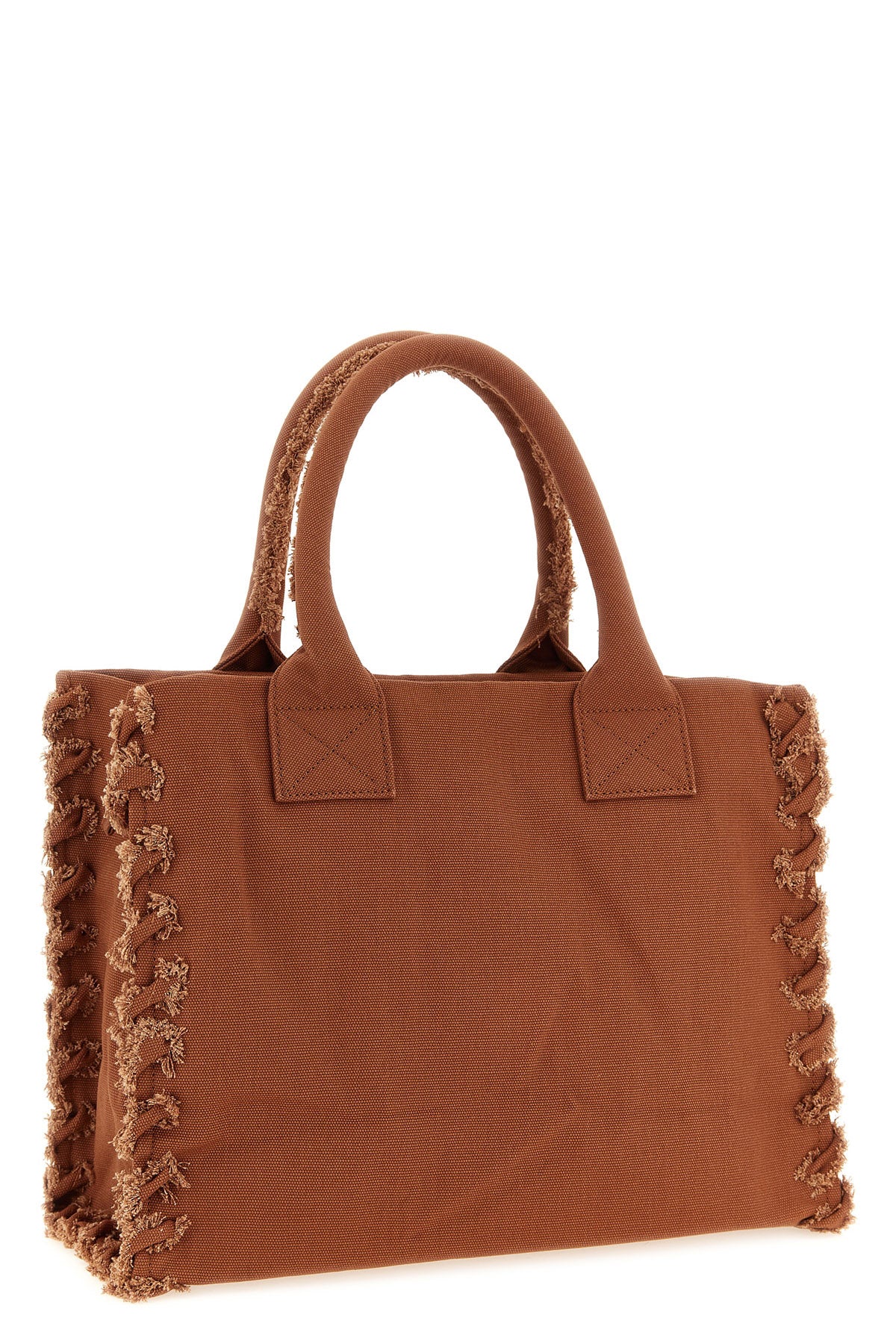 medium beach shopping bag in cotton canvas