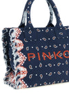 all-over bandana beach print cotton canvas shopping bag