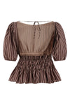 jeanette top in flowing viscose fabric dyed in yarn
