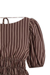 jeanette top in flowing viscose fabric dyed in yarn
