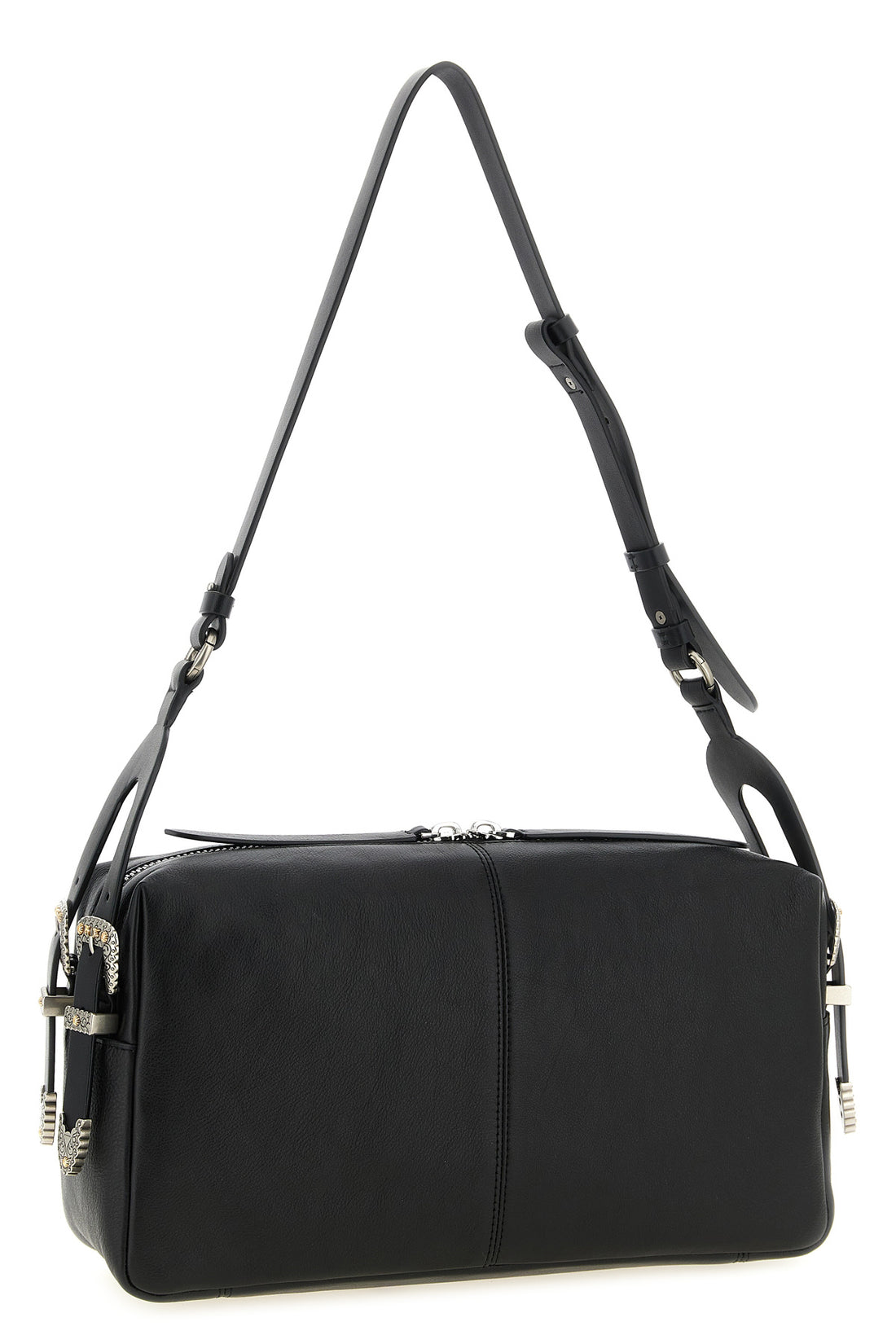 PINKO OS keeper shoulder bag in new biker leather