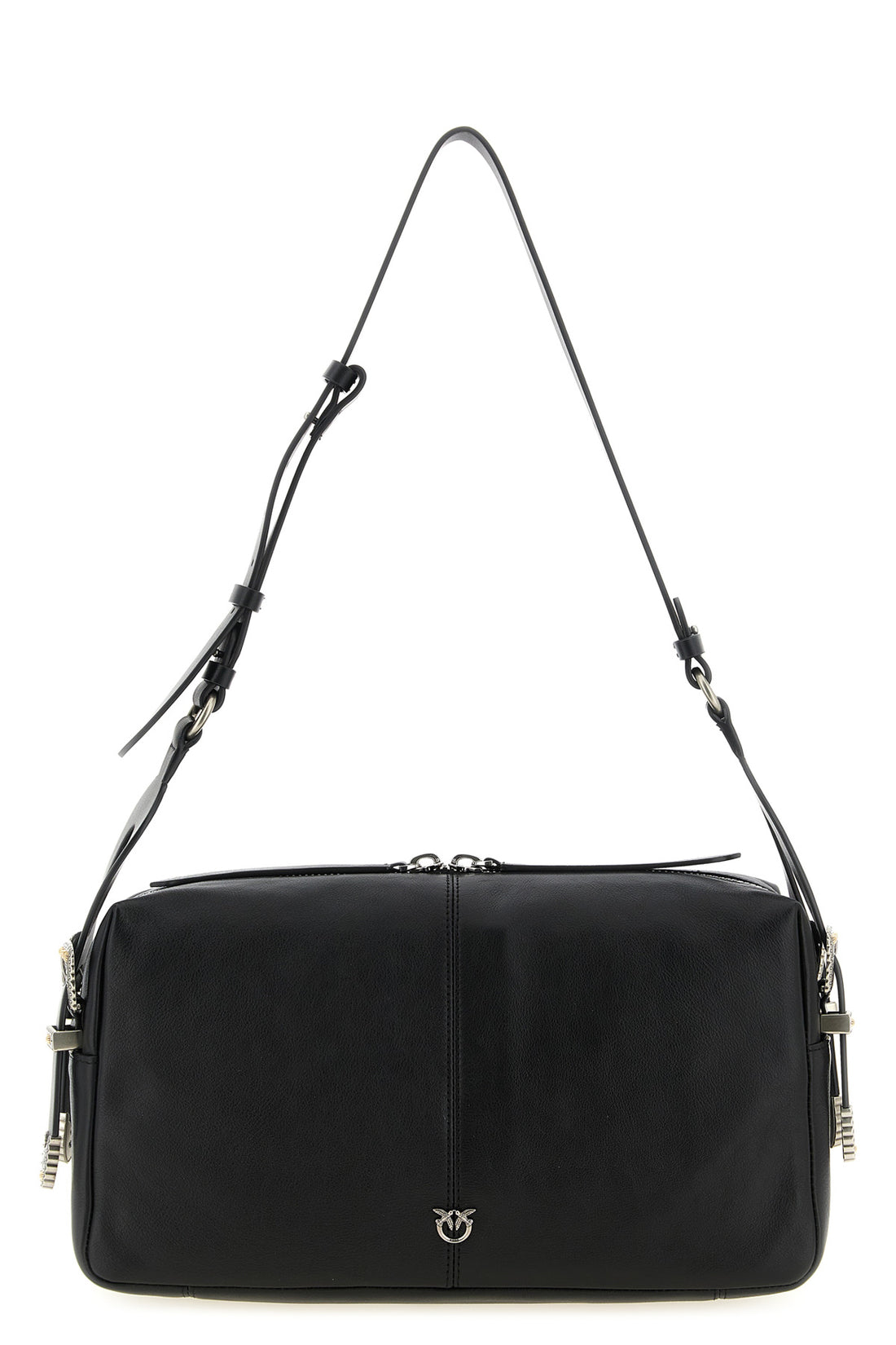 PINKO OS keeper shoulder bag in new biker leather