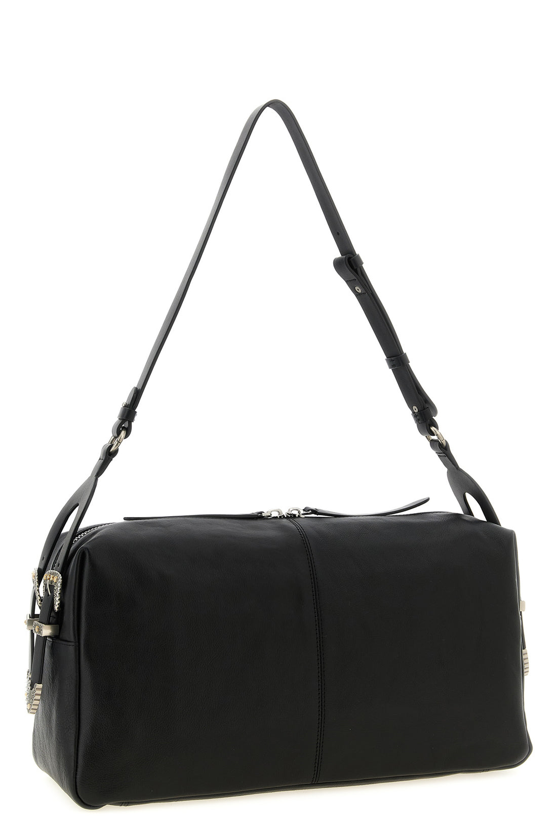 PINKO OS keeper large shoulder bag in new biker leather