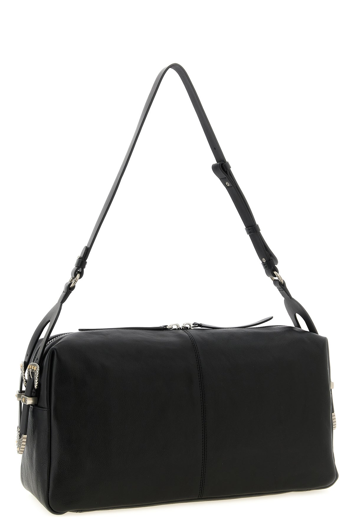 keeper large shoulder bag in new biker leather
