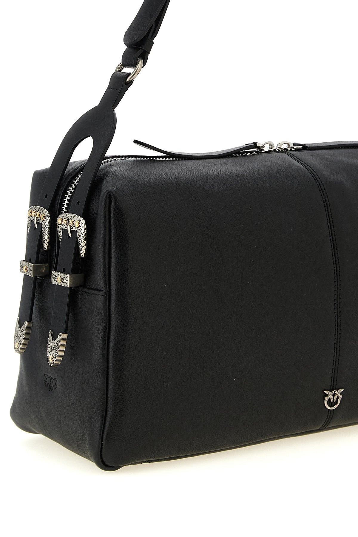 keeper large shoulder bag in new biker leather