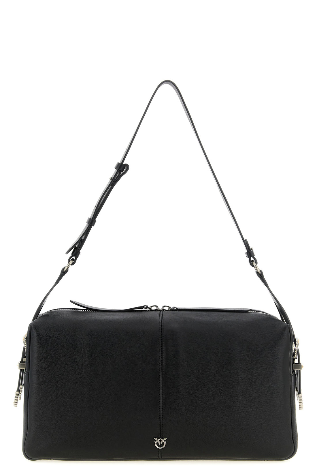 PINKO OS keeper large shoulder bag in new biker leather