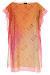 polka all-over print logo birds light cotton canvas kaftan