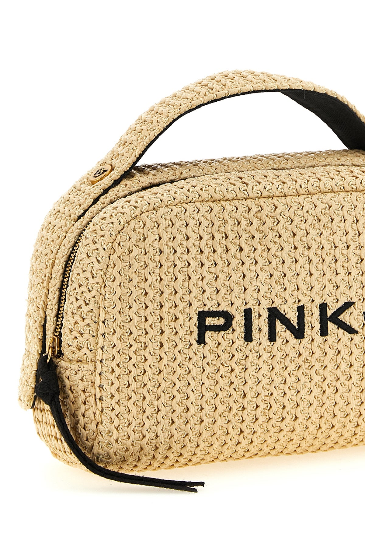 small beauty in woven raffia effect fabric