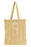 medium easy tote shopping bag in raffia-effect fabric