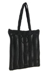 medium easy tote shopping bag in raffia-effect fabric