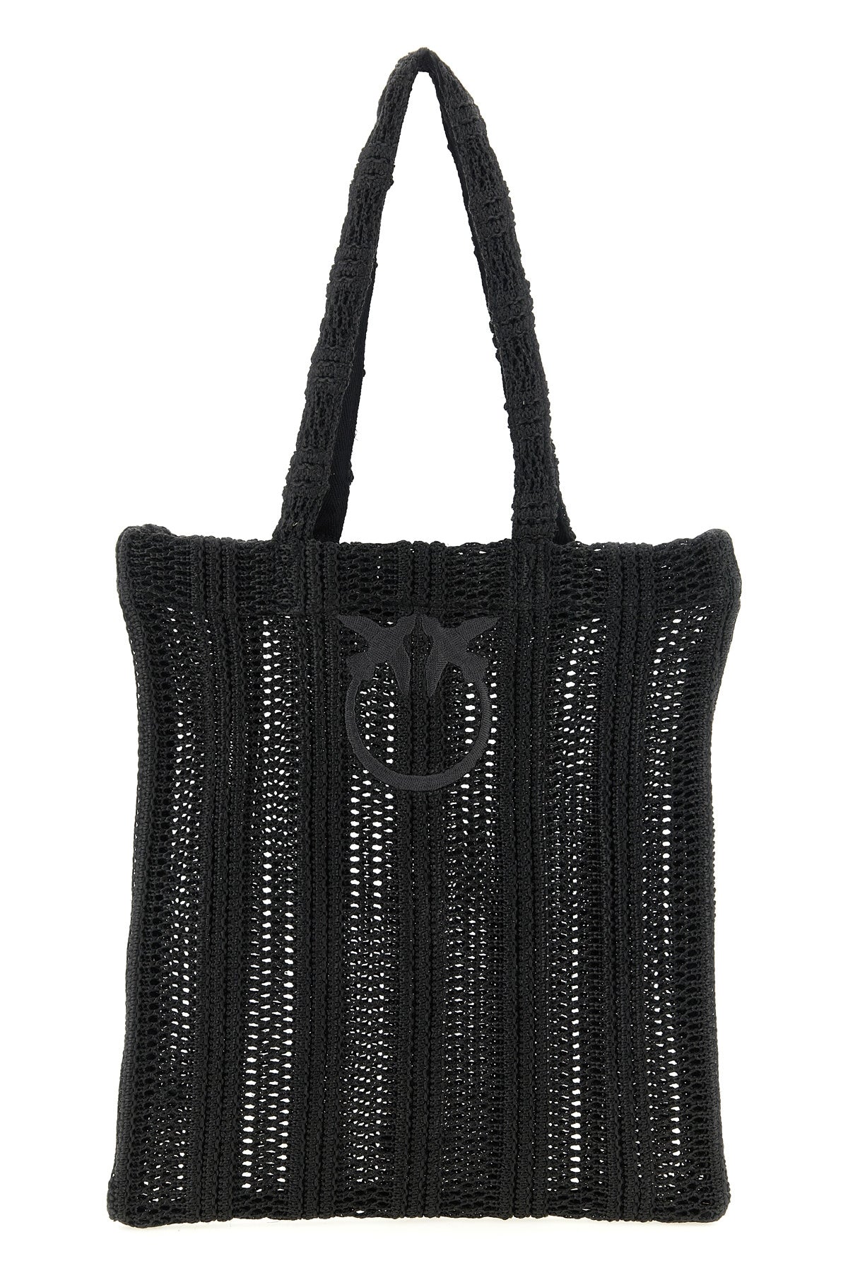 medium easy tote shopping bag in raffia-effect fabric