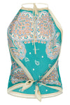 synchro top in viscose and silk twill