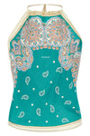 synchro top in viscose and silk twill