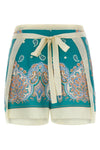 merengue shorts in viscose and silk blend twill
