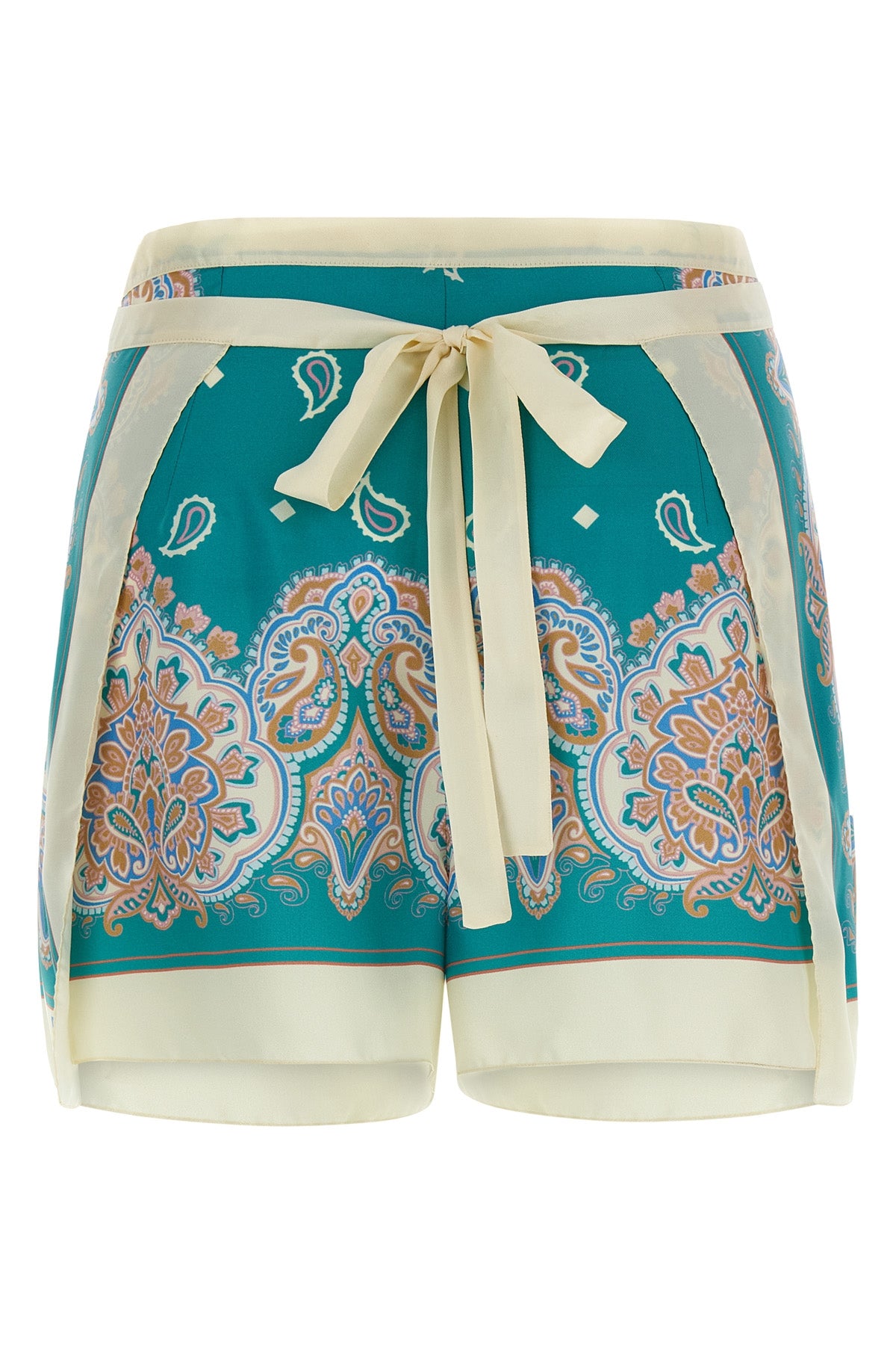 merengue shorts in viscose and silk blend twill