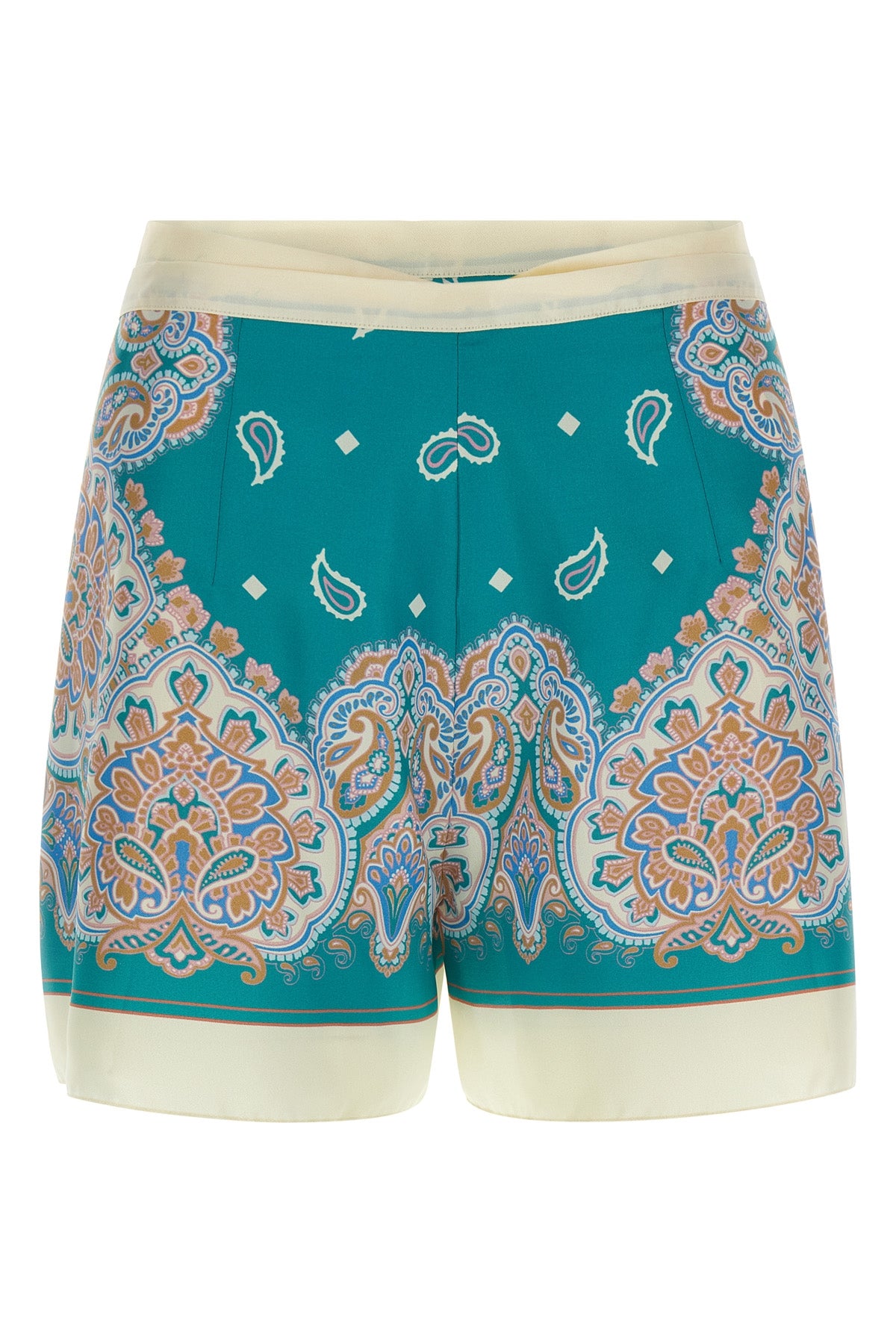 merengue shorts in viscose and silk blend twill
