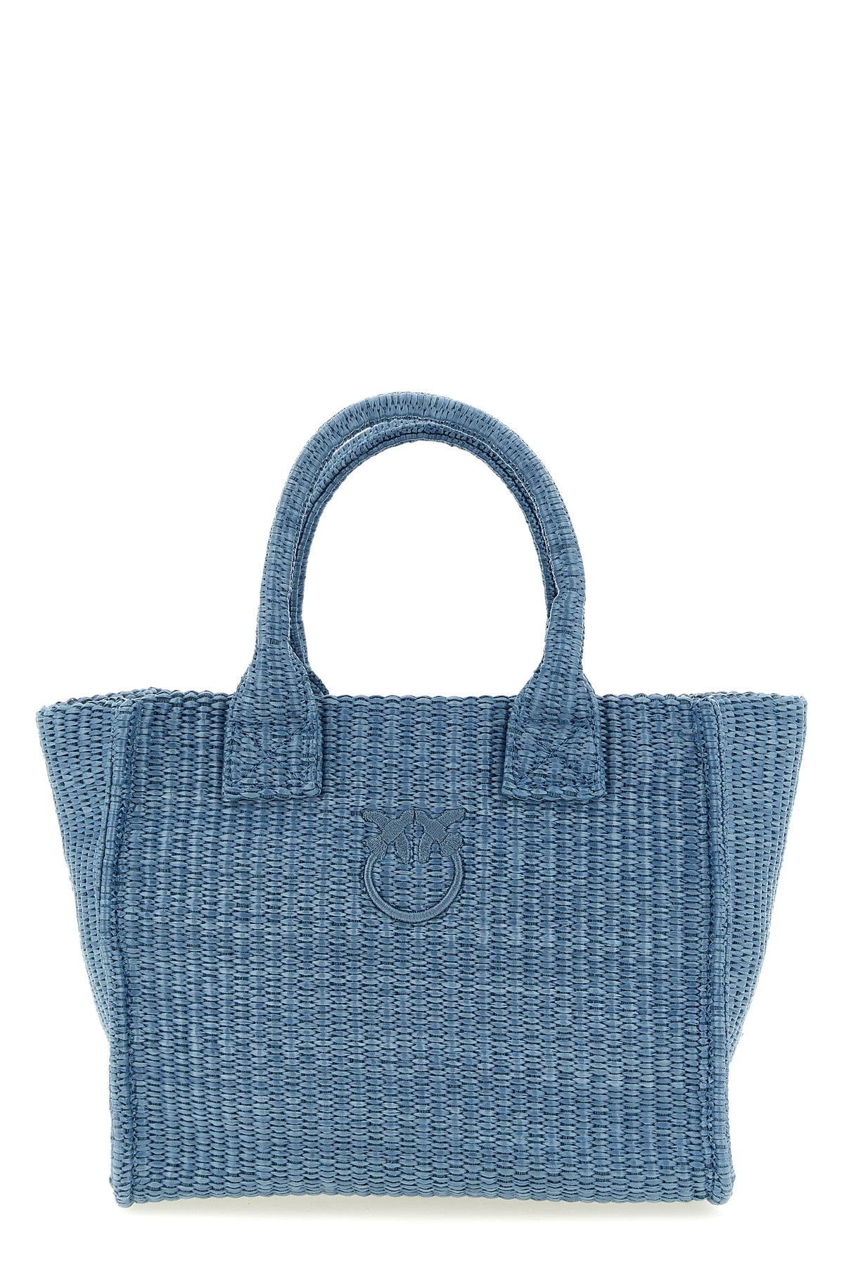 beach mini shopping bag in woven raffia