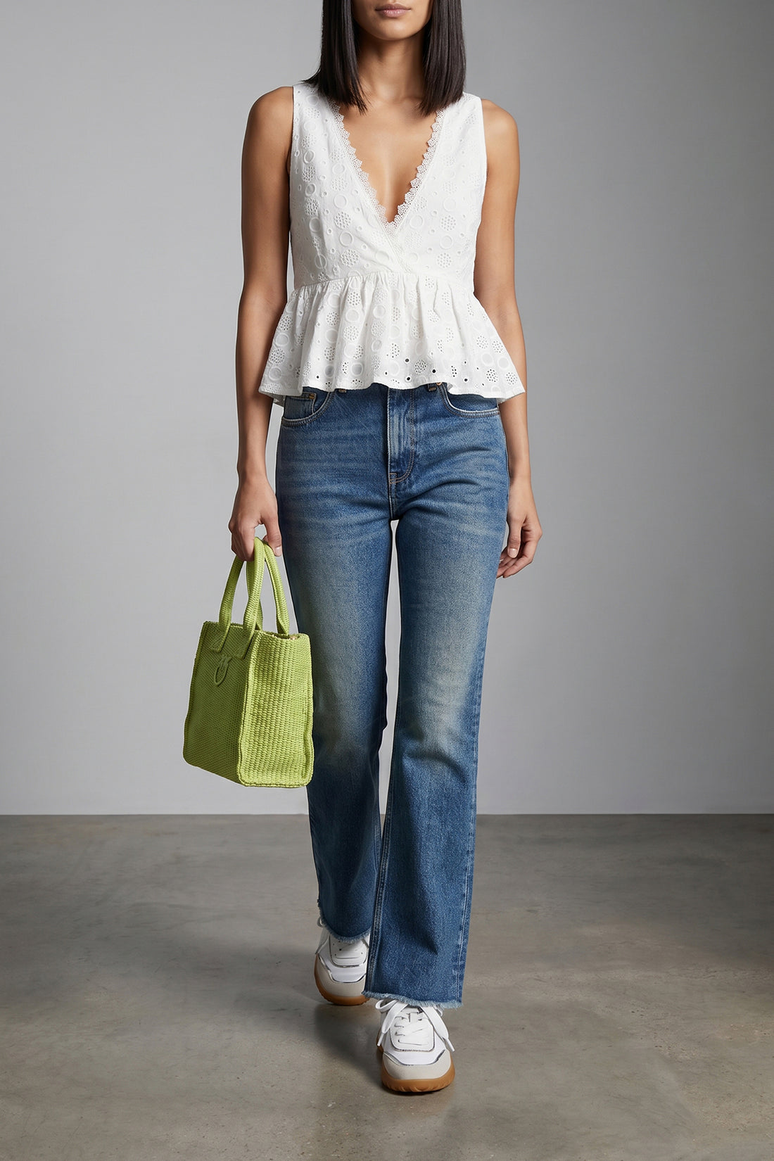 PINKO OS beach mini shopping bag in woven raffia