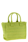 beach mini shopping bag in woven raffia