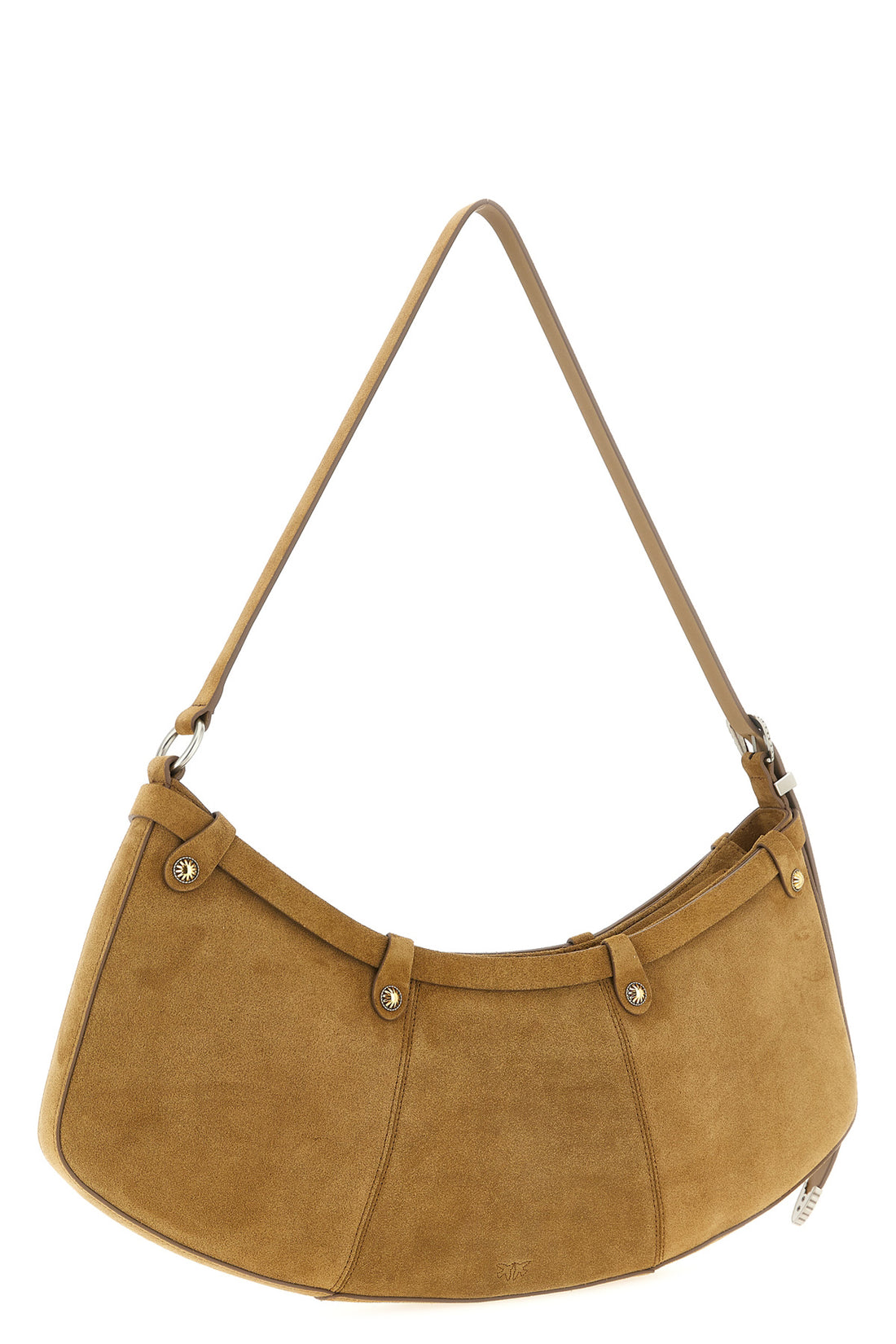 PINKO OS pocket body large suede shoulder bag