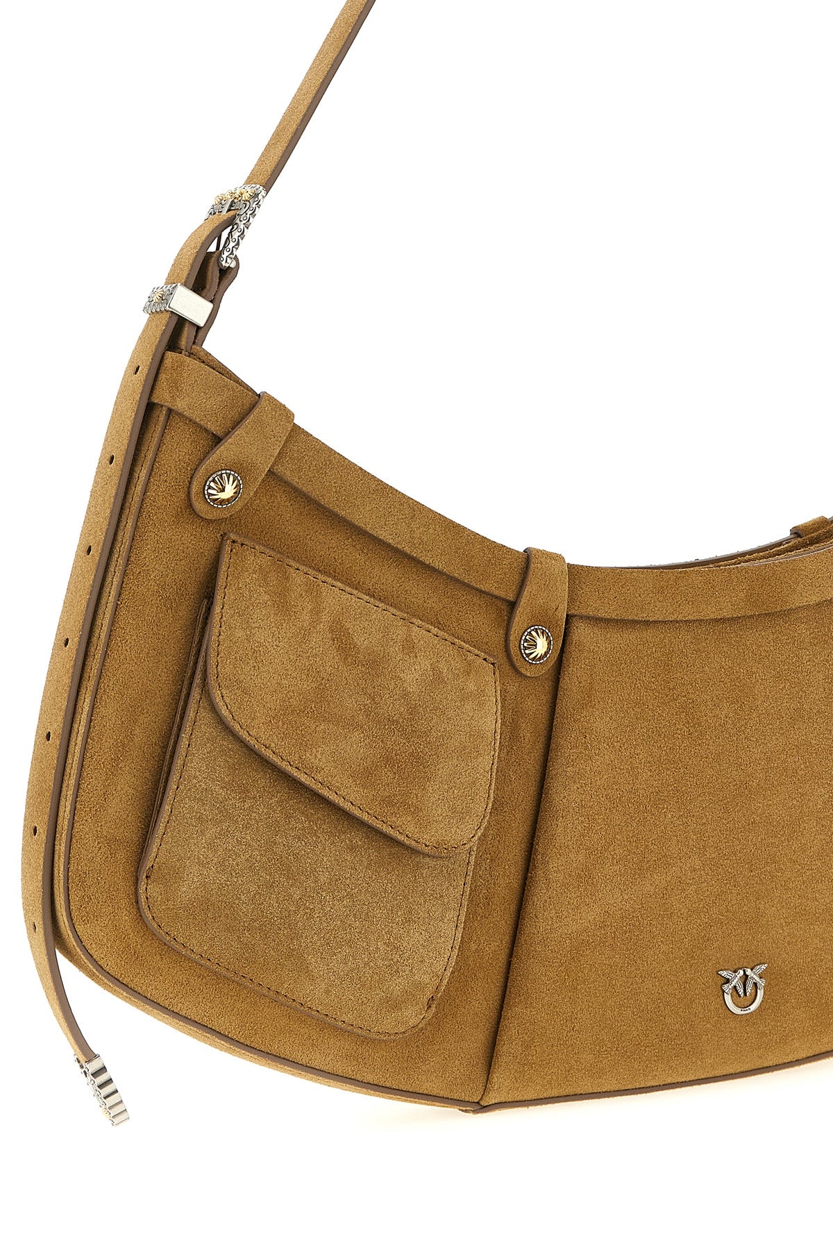pocket body large suede shoulder bag