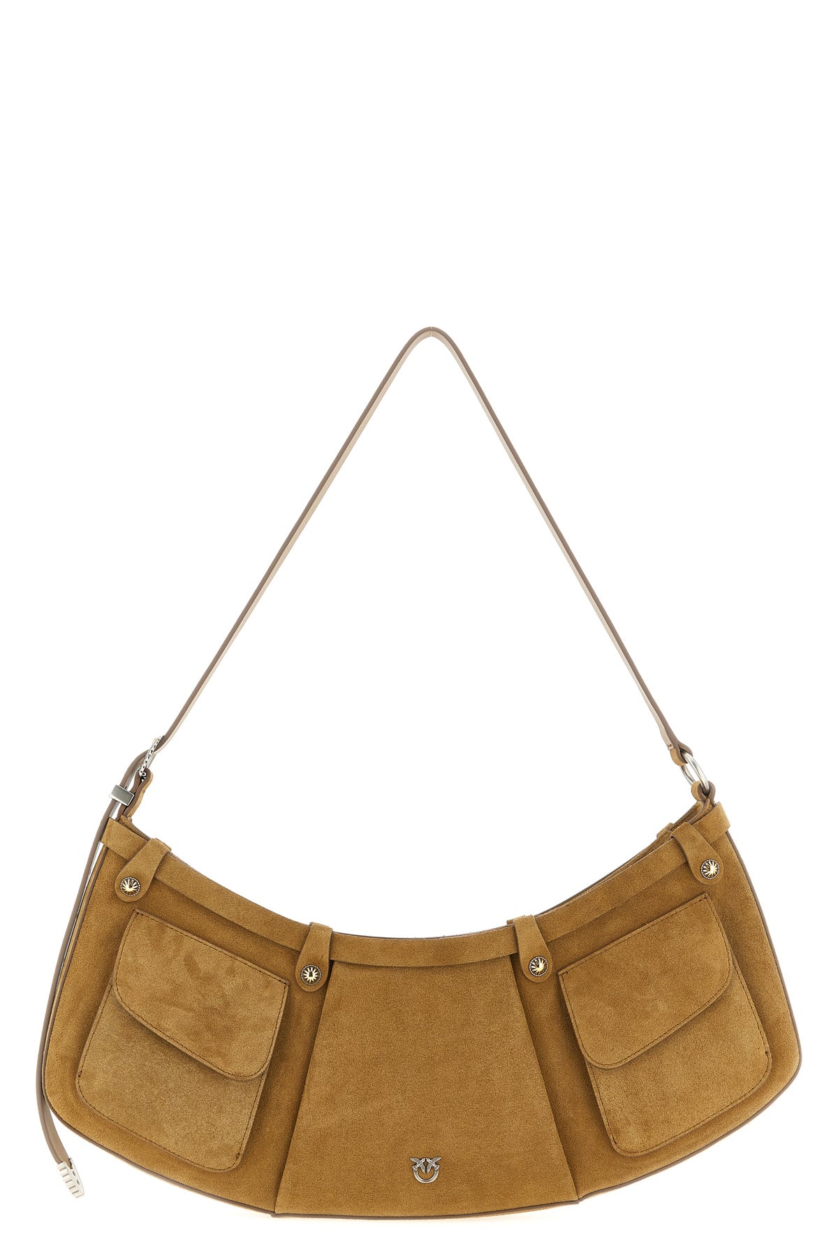 pocket body large suede shoulder bag
