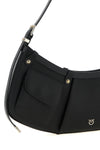 pocket body large suede shoulder bag